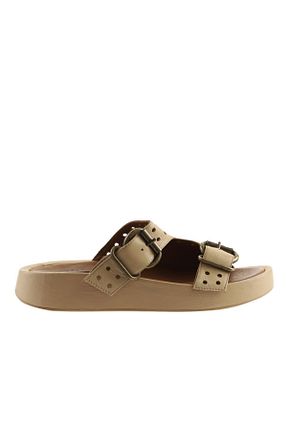 دمپائی بژ زنانه چرم خالص Bueno Shoes - کد 327930566