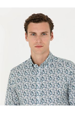 پیراهن آبی مردانه اسلیم فیت Pierre Cardin - کد 833053527