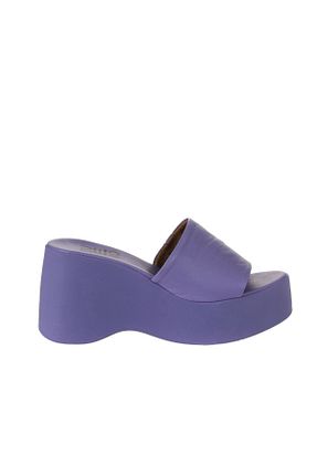 دمپائی بنفش زنانه چرم خالص Bueno Shoes - کد 774835900