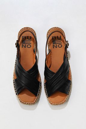 صندل مشکی زنانه پاشنه تخت Bueno Shoes - کد 350365337