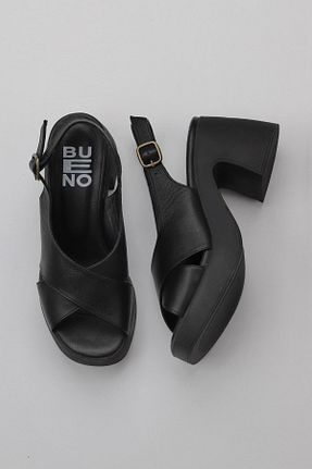 صندل مشکی زنانه پاشنه پر Bueno Shoes - کد 774837003