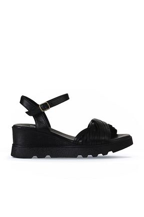 صندل مشکی زنانه پاشنه پر Bueno Shoes - کد 666847259