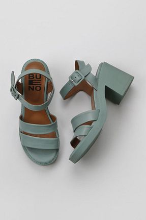 صندل سبز زنانه پاشنه ضخیم Bueno Shoes - کد 773781703