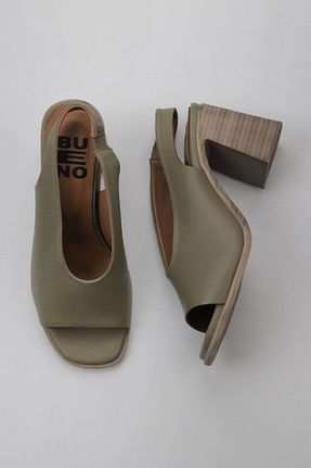صندل سبز زنانه پاشنه ضخیم Bueno Shoes - کد 774836601