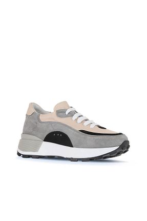 کفش اسنیکر طوسی زنانه چرم اصل Bueno Shoes - کد 829497017
