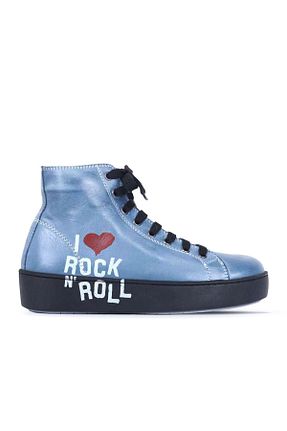 بوت / نیم بوت آبی زنانه چرم خالص Bueno Shoes - کد 72390592
