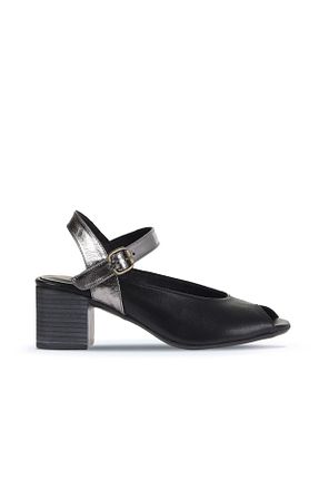 کفش پاشنه بلند کلاسیک مشکی زنانه چرم خالص Bueno Shoes - کد 824078563