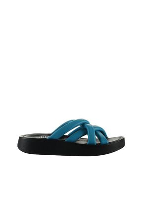 دمپائی فیروزه ای زنانه چرم خالص Bueno Shoes - کد 289643055