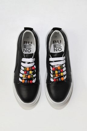کفش اسنیکر مشکی زنانه چرم اصل Bueno Shoes - کد 350401806