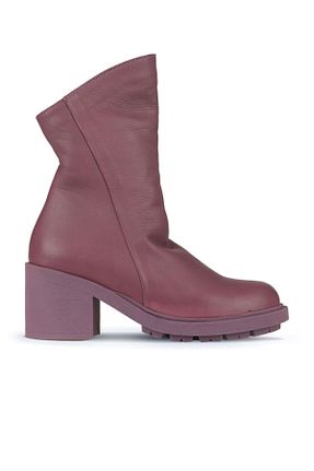 بوت / نیم بوت بنفش زنانه چرم خالص Bueno Shoes - کد 771955162