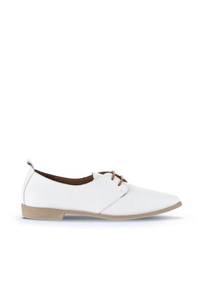 کفش کلاسیک سفید زنانه چرم خالص Bueno Shoes - کد 814517492