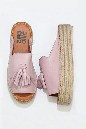 دمپائی صورتی زنانه چرم خالص Bueno Shoes - کد 333900371