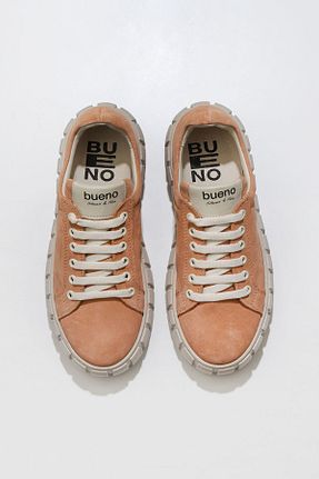 کفش اسنیکر نارنجی زنانه چرم اصل Bueno Shoes - کد 364439773