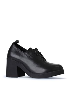 کفش پاشنه بلند کلاسیک مشکی زنانه چرم Bueno Shoes - کد 776078101