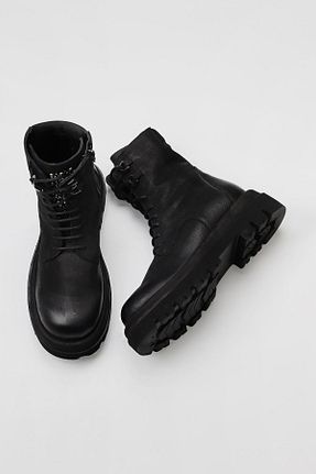 بوت / نیم بوت مشکی زنانه چرم خالص Bueno Shoes - کد 391594248