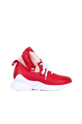 بوت / نیم بوت قرمز زنانه چرم خالص Bueno Shoes - کد 650456215