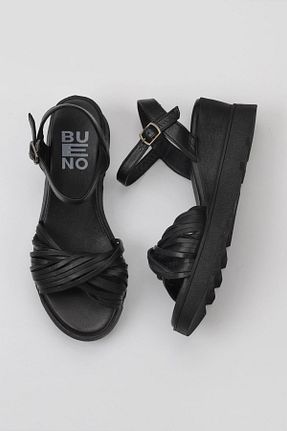 صندل مشکی زنانه پاشنه پر Bueno Shoes - کد 666847259
