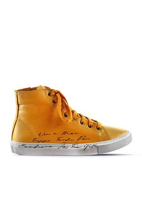 بوت / نیم بوت زرد زنانه چرم خالص Bueno Shoes - کد 66892711