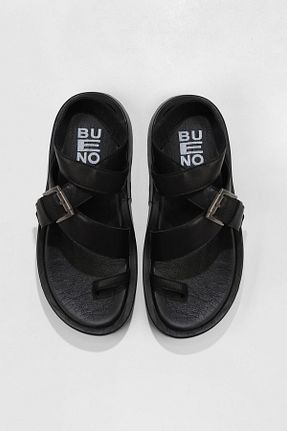 صندل مشکی زنانه پاشنه تخت Bueno Shoes - کد 353450891