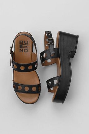 صندل مشکی زنانه پاشنه پر Bueno Shoes - کد 683815709