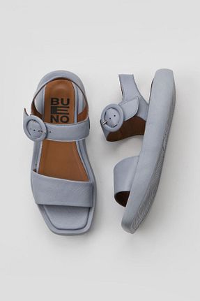 صندل آبی زنانه پاشنه پر Bueno Shoes - کد 774234821