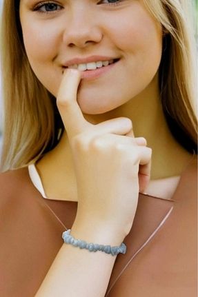 دستبند جواهر رنگی زنانه سنگ طبیعی Pozitif Doğal Taş - کد 725867199