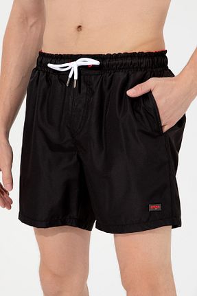 شلوارک ساحلی مشکی مردانه پلی استر U.S. Polo Assn. - کد 386476364