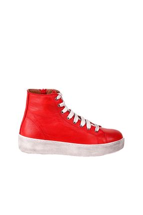بوت / نیم بوت قرمز زنانه چرم خالص Bueno Shoes - کد 66883009