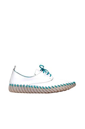 کفش اسنیکر آبی زنانه چرم اصل BUENO - کد 47870117