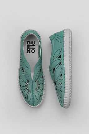 بابت سبز زنانه چرم خالص Bueno Shoes - کد 316606050
