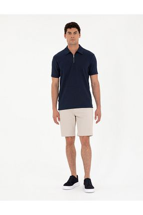 شلوارک و برمودا طوسی مردانه اسلیم فیت Pierre Cardin - کد 832721430