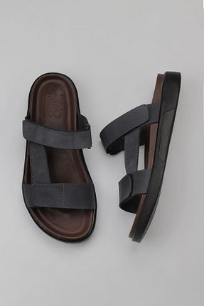 دمپائی طوسی مردانه چرم خالص Bueno Shoes - کد 774835282