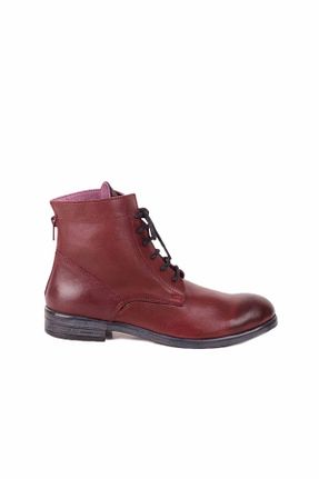 بوت / نیم بوت زرشکی زنانه چرم خالص Bueno Shoes - کد 66888576