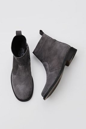 بوت / نیم بوت طوسی زنانه چرم خالص Bueno Shoes - کد 381577505