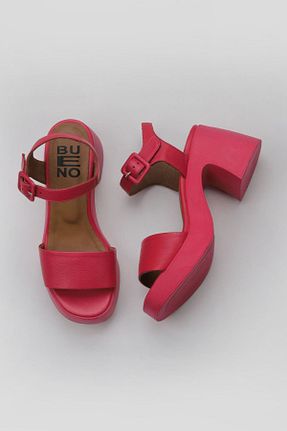 صندل صورتی زنانه پاشنه ضخیم Bueno Shoes - کد 774837005
