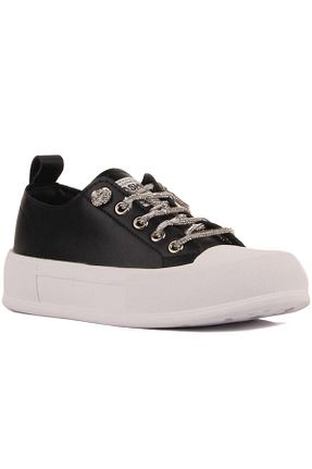 کفش اسنیکر مشکی زنانه چرم اصل Guja - کد 817140037