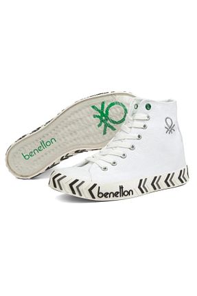 کفش اسنیکر سفید مردانه بند دار United Colors of Benetton - کد 838144543