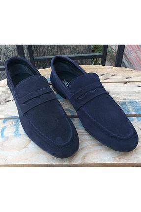 کفش کژوال سرمه ای مردانه چرم خالص BAGSSHOES - کد 845168931