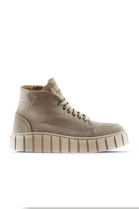 بوت / نیم بوت بژ زنانه چرم خالص Bueno Shoes - کد 187401439