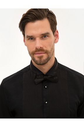 پیراهن مشکی مردانه اسلیم فیت Pierre Cardin - کد 829272127