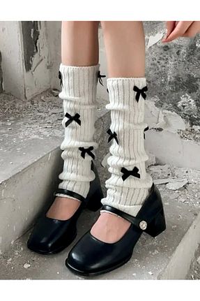 جوراب سفید زنانه اکریلیک DarkellaStore - کد 846073010