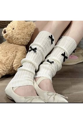 جوراب سفید زنانه اکریلیک DarkellaStore - کد 846073010