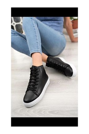 بوت / نیم بوت مشکی زنانه پارچه ای MODATALİKA - کد 195626794