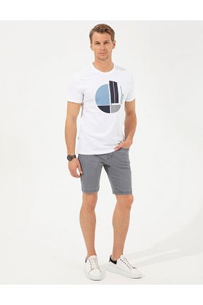 شلوارک و برمودا طوسی مردانه اسلیم فیت Pierre Cardin - کد 829288953