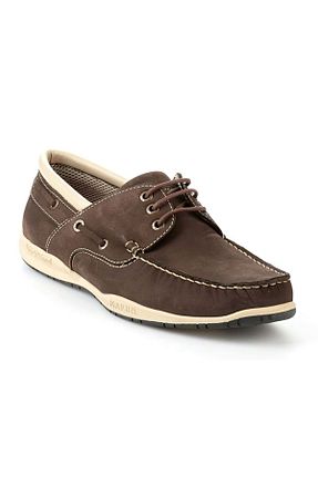کفش کژوال قهوه ای مردانه چرم خالص Kids Club Shoes - کد 807842855