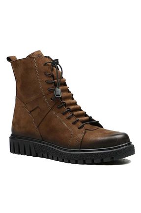 بوت / نیم بوت قهوه ای زنانه چرم خالص Kids Club Shoes - کد 824813553
