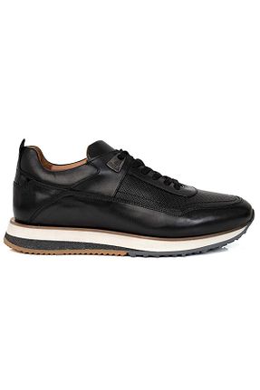 کفش کژوال مشکی مردانه چرم خالص Kids Club Shoes - کد 809946631