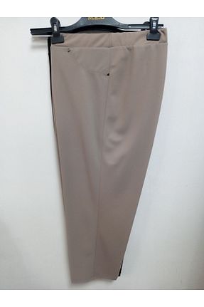 شلوار سایز بزرگ قهوه ای زنانه مخلوط پلی استر AKŞEN GİYİM - کد 799360083