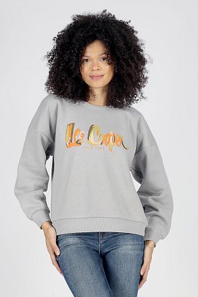 سوئیشرت طوسی زنانه چاپی Lee Cooper - کد 857864082