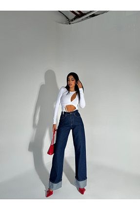 شلوار آبی زنانه پارچه Butik - کد 858380510